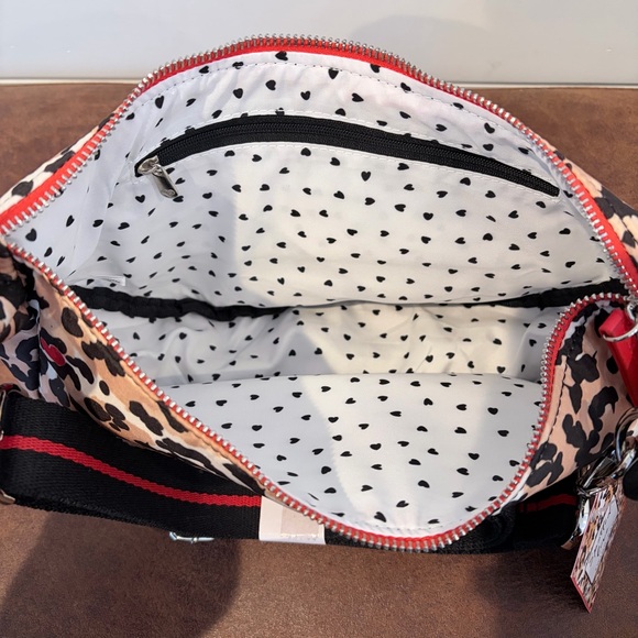 Brighton Love Leopard Swing Bag NWT Y2K Coquette Nylon Crossbody - Picture 5 of 8